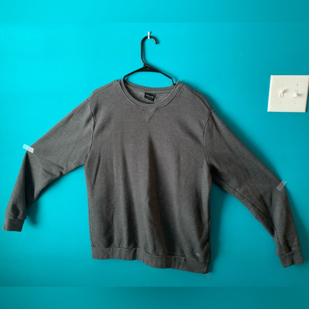 Mens Dark Grey Crew Fleece (L) Sweatshirt